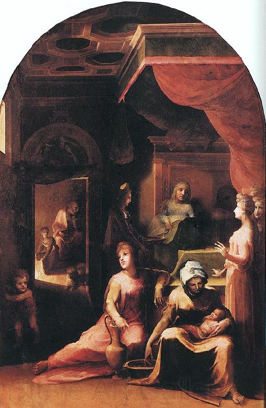 BECCAFUMI, Domenico Birth of the Virgin dfgf Norge oil painting art